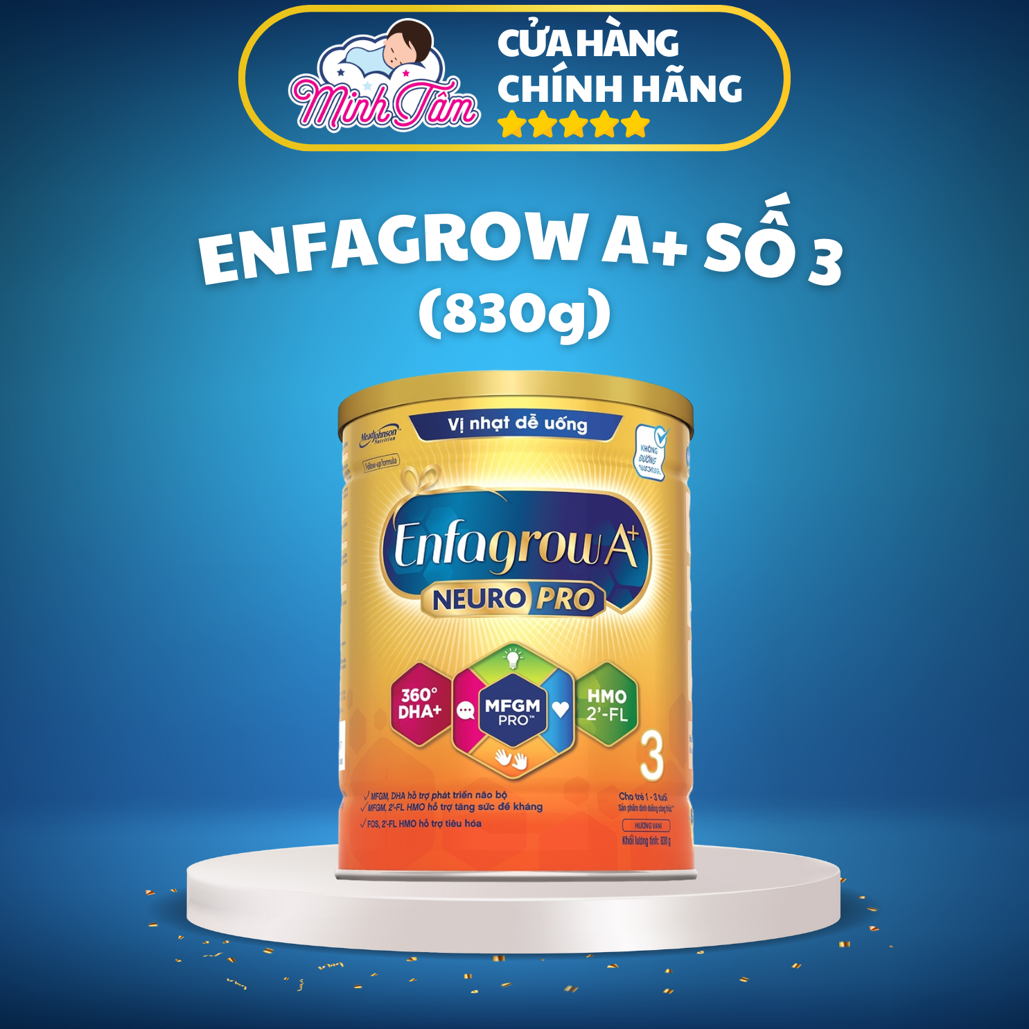 Sữa bột Enfagrow A+ NeuroPro HMO Số 3 830g