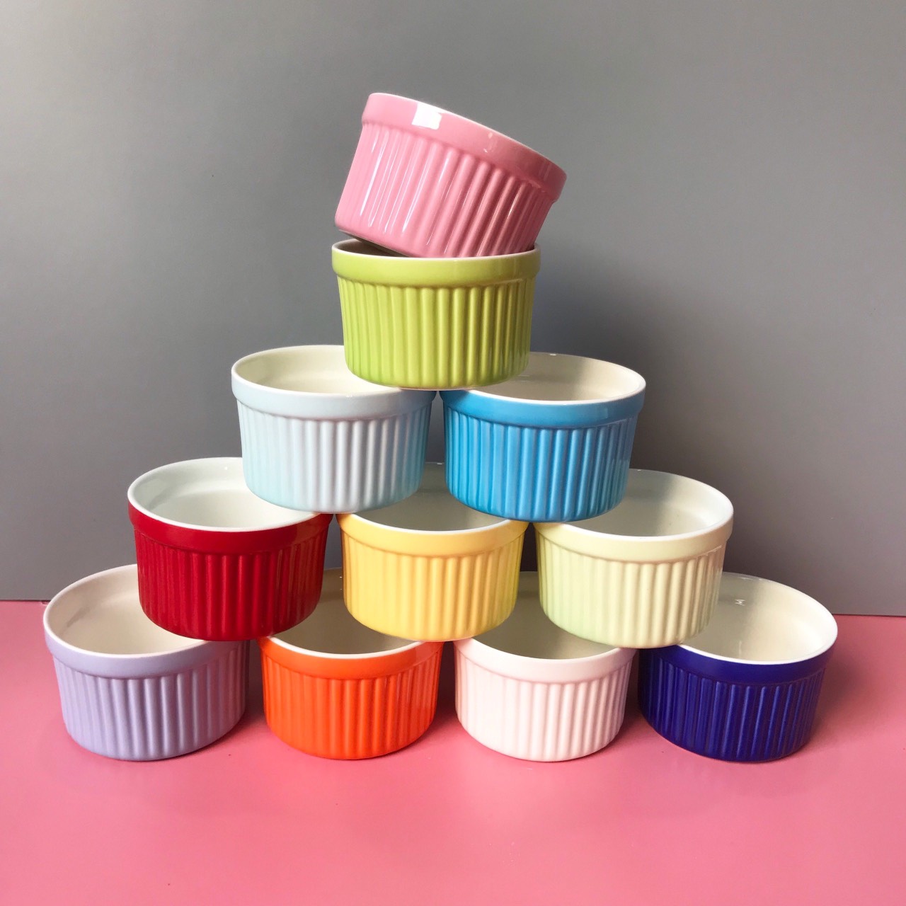 Caramen Chén🥧 Ramenkin🥧 Khuôn Bánh Flan Rau Câu Hũ Caramen Hũ Sứ Cốc Làm Caramen Sữa Chua Cao Cấp Dễ Thương