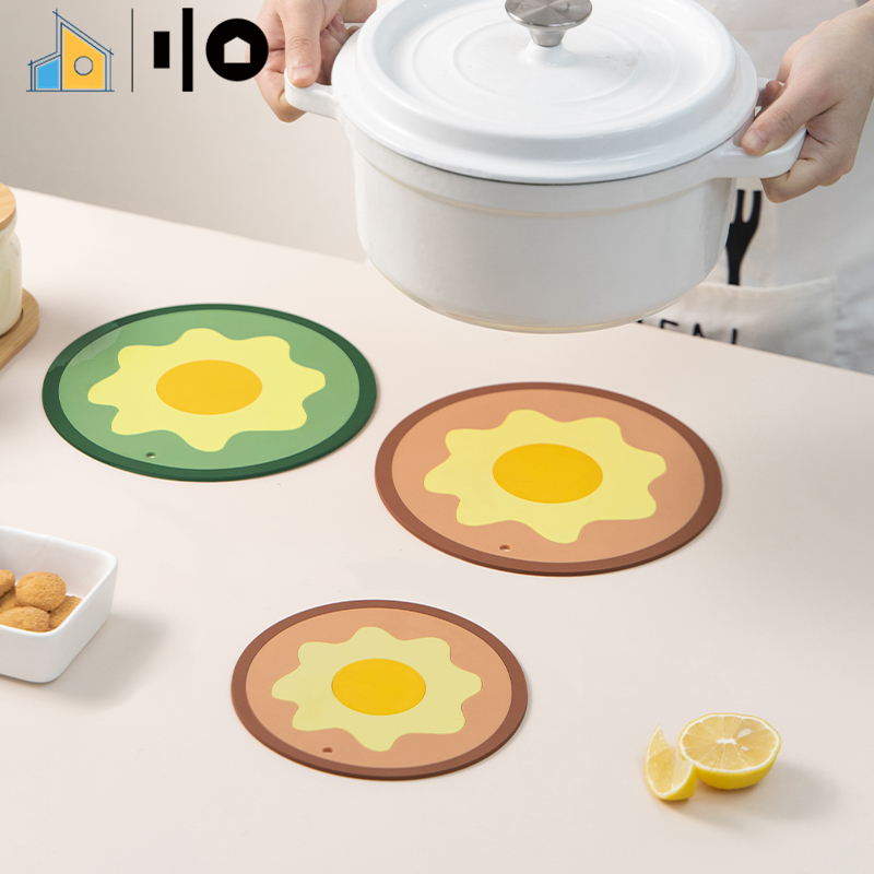 Tấm lót cốc, đế lót nồi/ chảo bằng silicon, đế lót ly nước cute, tấm lót cốc nước chống trượt, tấm lót cốc trà suowu