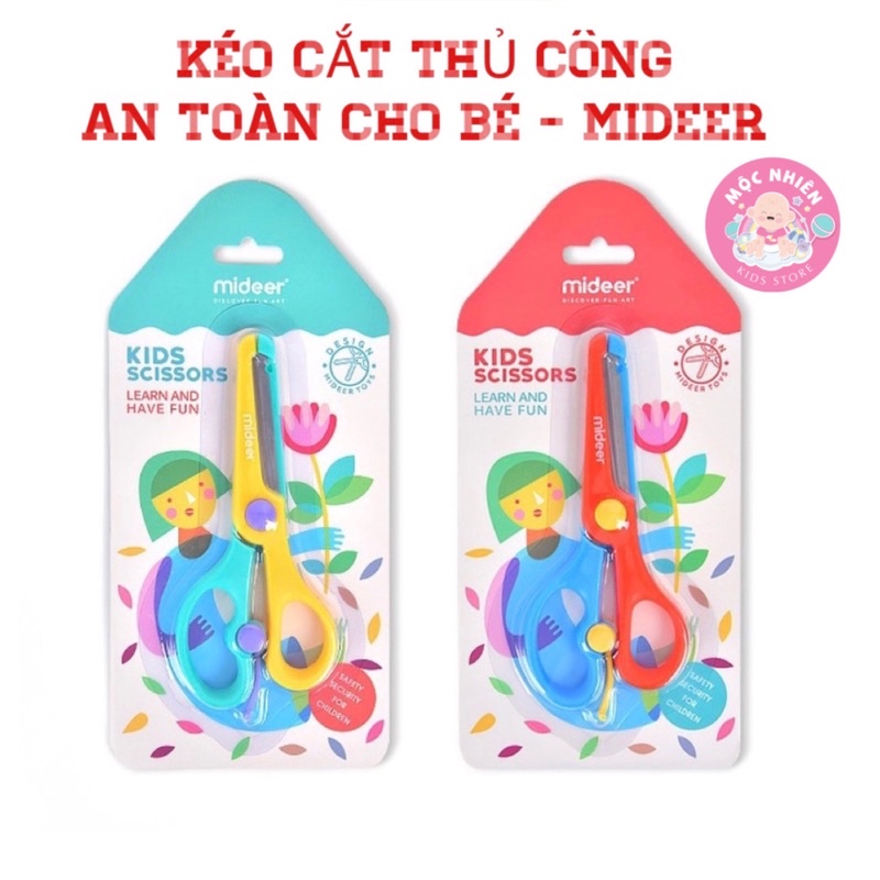 Kéo thủ công an toàn cho bé tập cắt giấy - mideer md4086