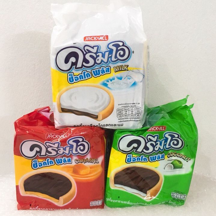 Combo 3 Gói Bánh Quy Nhân Kem Cream O 432g Thái Lan