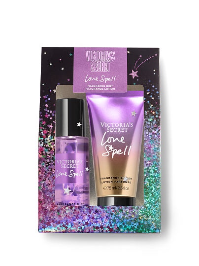 [HCM]Bộ sản phẩm xịt thơm và dưỡng thể Victoria’s Secret Love Spell mini body mist & Lotion gift set (75ml x 2)