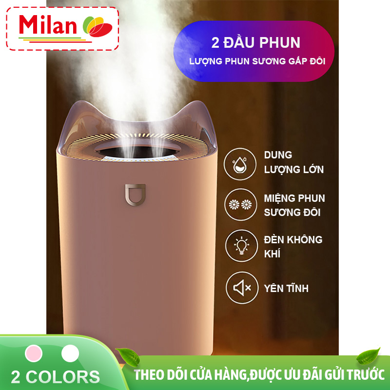 Máy phun sương tạo độ ẩm không khí dung tích lớn 3300ml（Chỉ cần sử dụng 1 -2 giọt tinh dầu, nếu sử dụng quá liều sẽ gây hư hại sản phẩm）