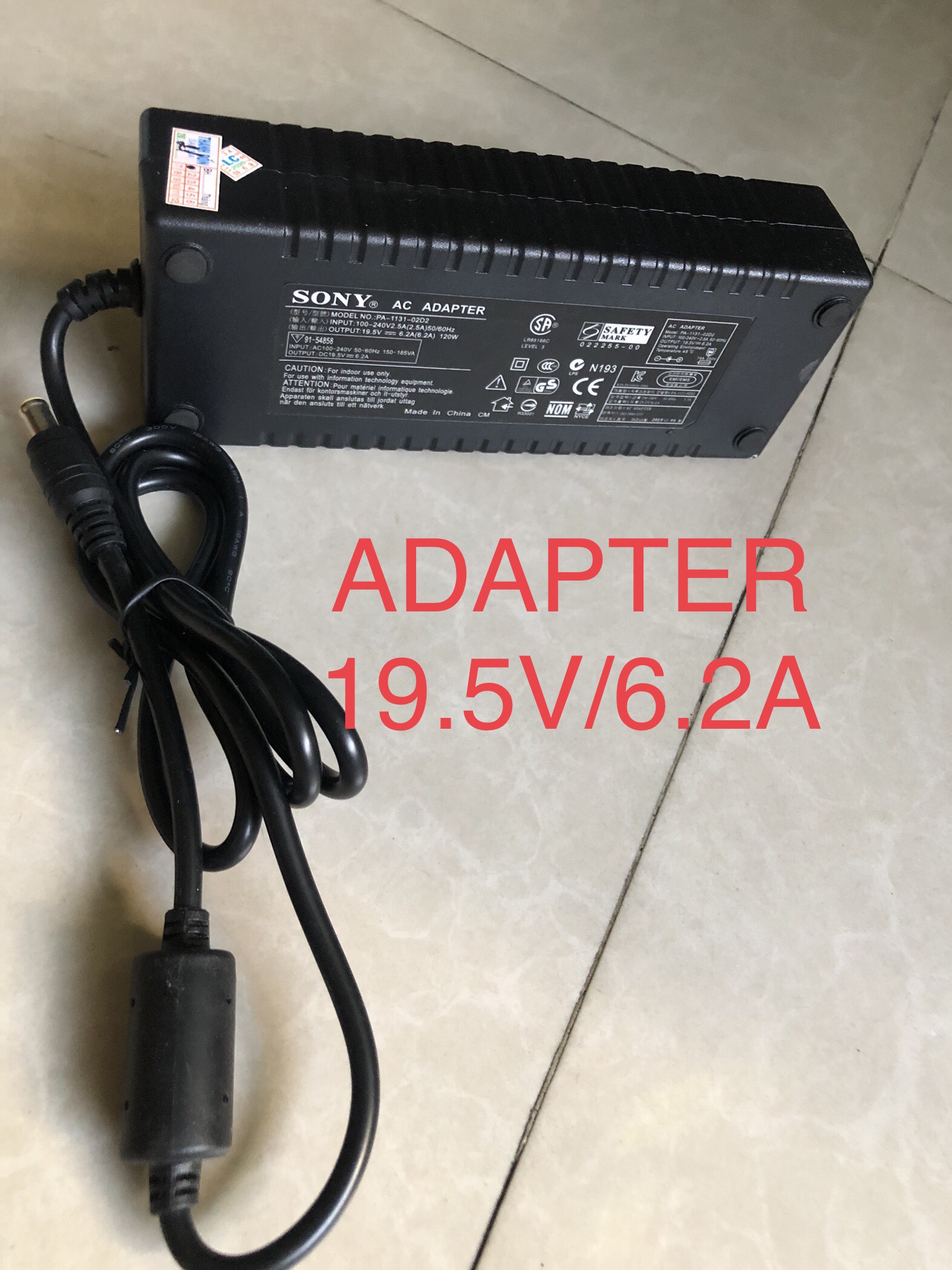 Nguồn adapter cho ti vi sony 6.2a /120w