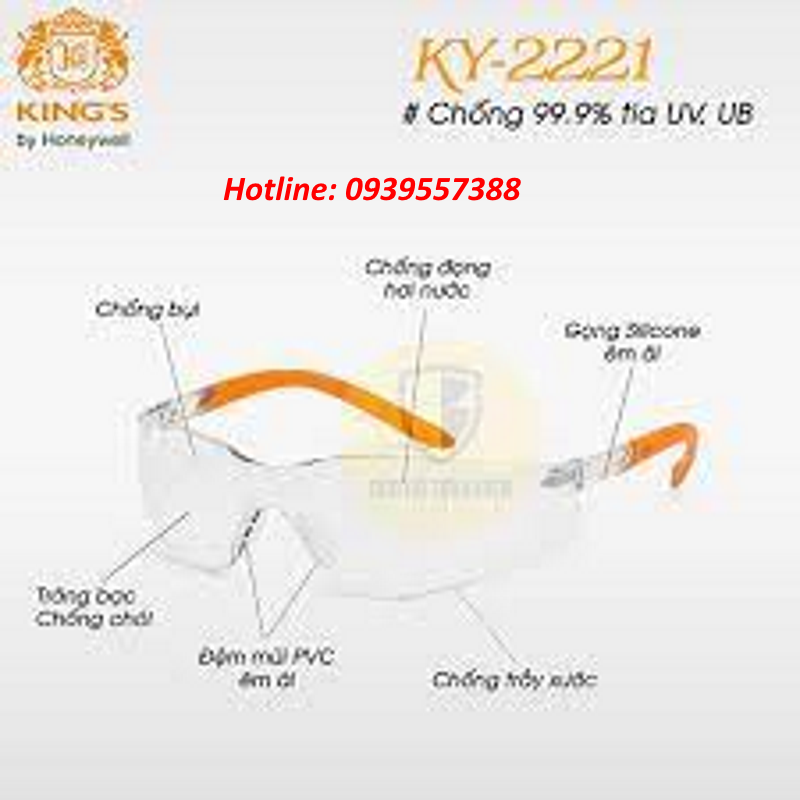 Kính bảo hộ king's ky, kính chống bụi, gió