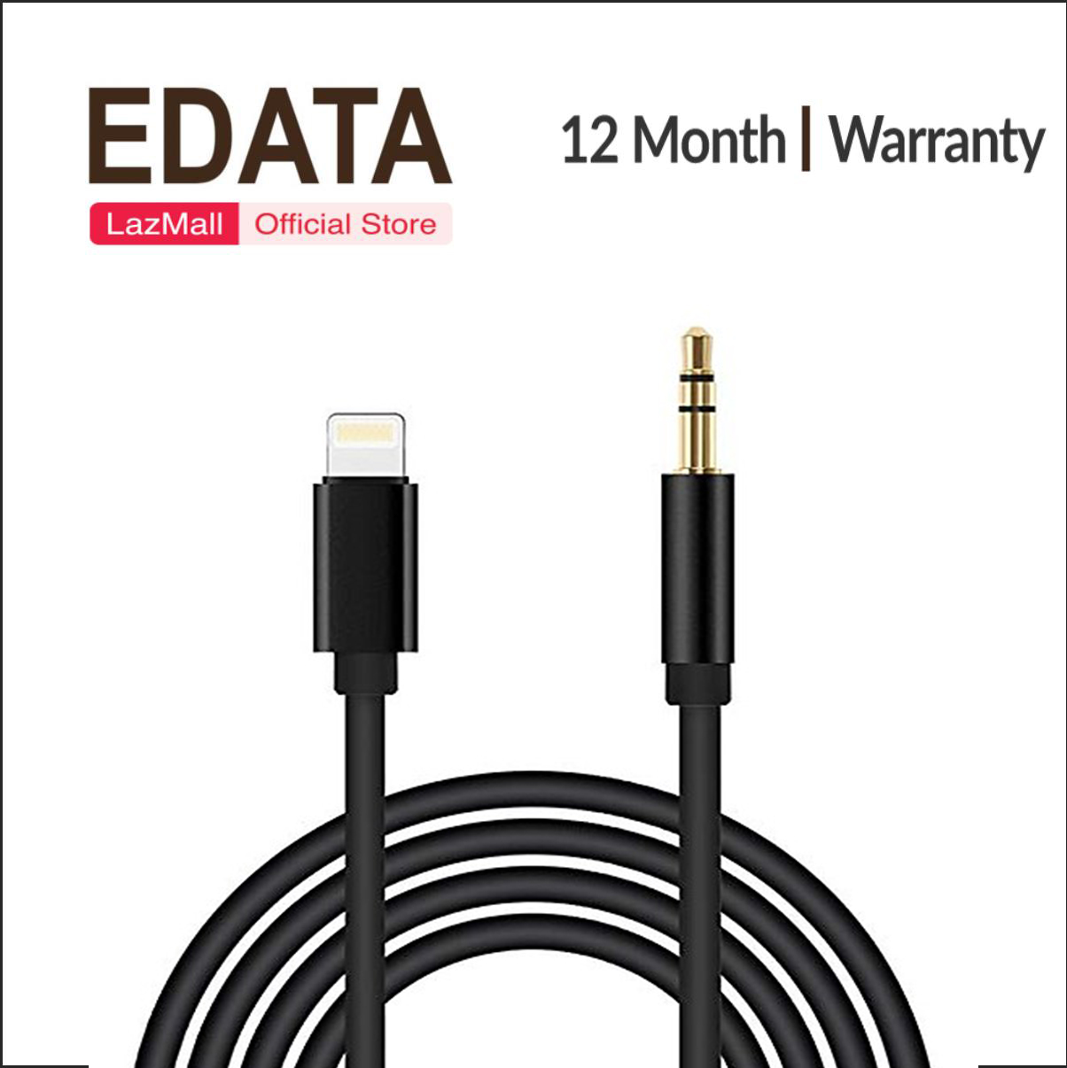 Cáp chuyển đổi cao cấp cổng Lightning sang cổng 3.5mm màu đen