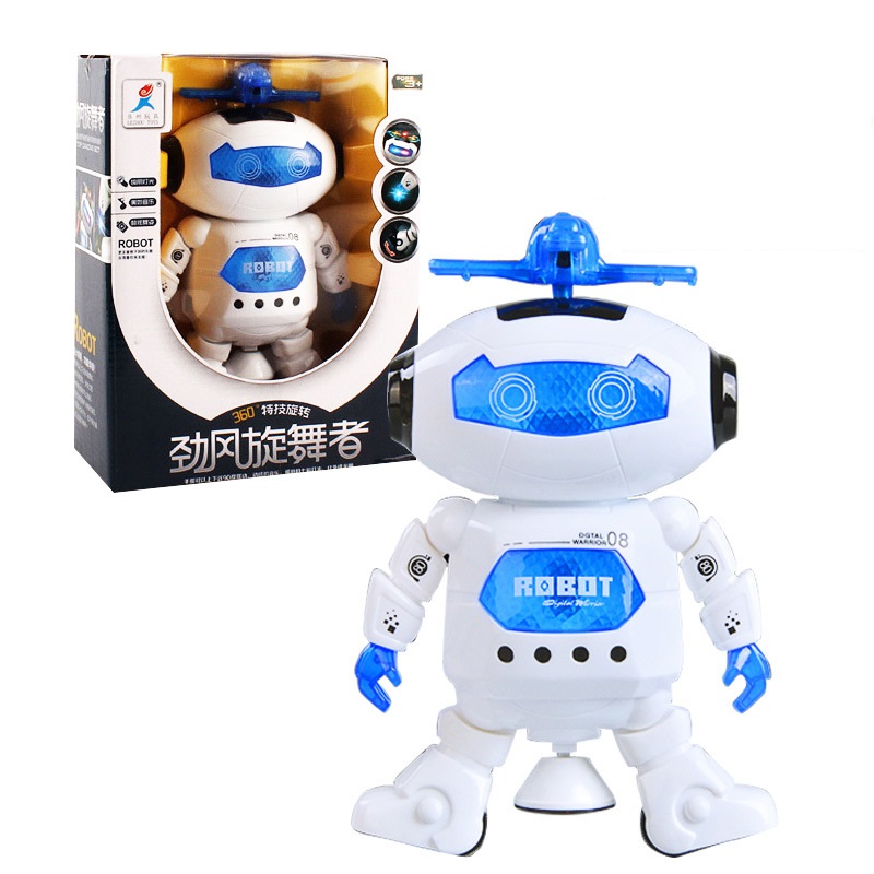 Đồ chơi rô bốt robot thông minh, nhảy múa, quay 360 độ, phát nhạc, phát sáng
