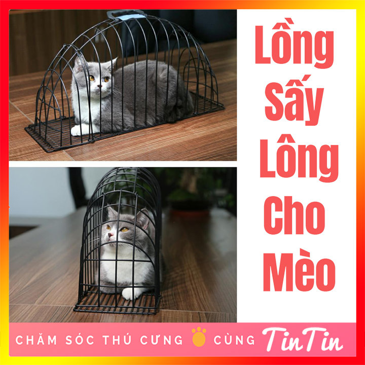 Lồng tắm mèo và sấy lông sau khi tắm cho chó mèo size s #tintin pet store