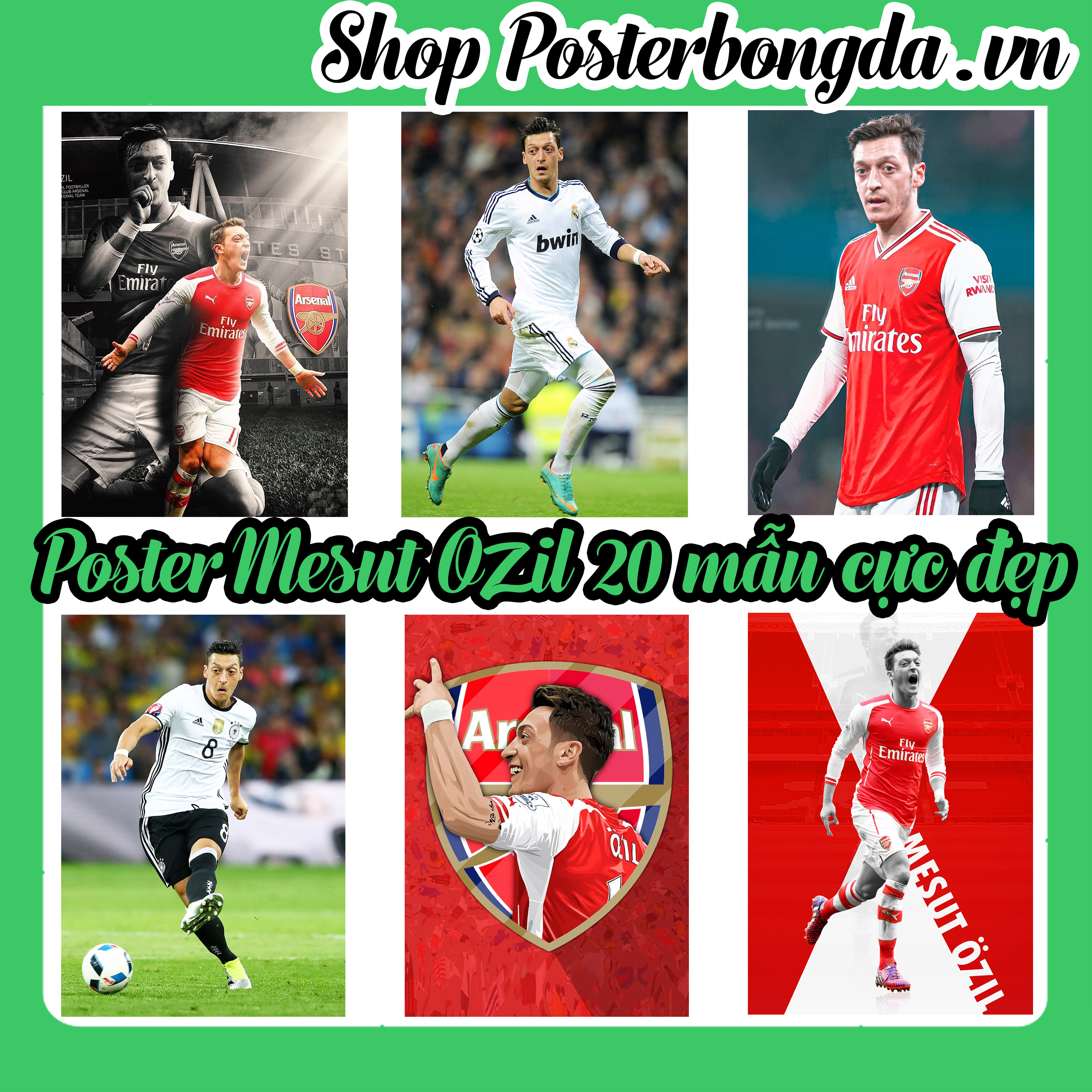 Poster bóng đá mesut ozil, poster mesut ozil cực đẹp, poster bóng đá có in theo yêu cầu