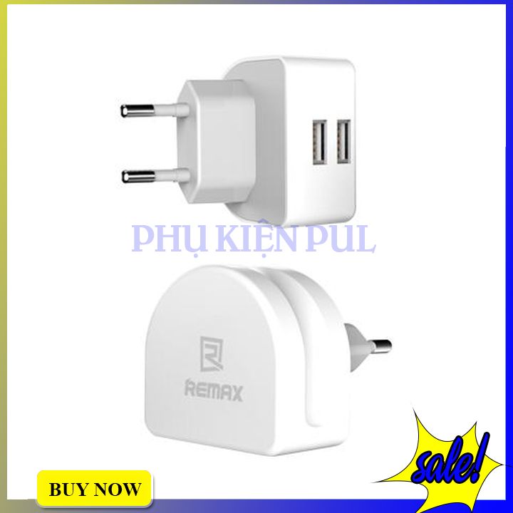 Cốc sạc nhanh 2 cổng remax 2.1a