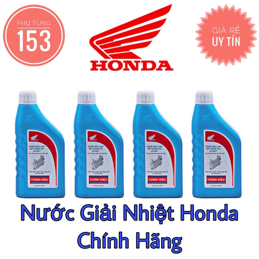 Nước làm mát xe máy Honda 0.5 lít Pre mix Chính hãng (Nước xanh) - Nước mát Honda 500ml - PHỤ TÙNG 153