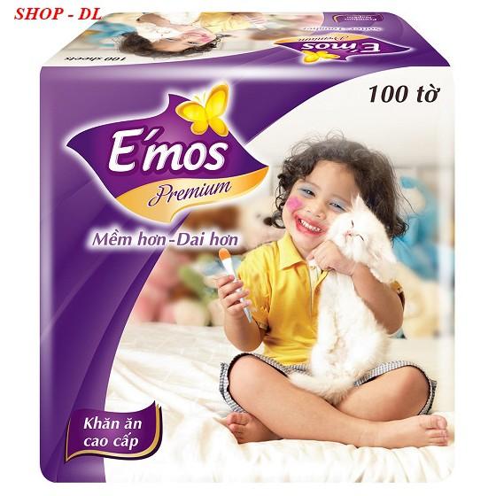 Combo 15 gói khăn ăn E'mos Premium 1 lớp - kích thước 1 gói