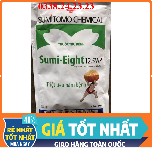 Sumi Eight 12.5 WP - Thuốc Trừ Bệnh Cho Cây Trồng lem lép hat, đạo ôn lá, rỉ sắt, phấn trắng 100G - Sumitomo Chemical