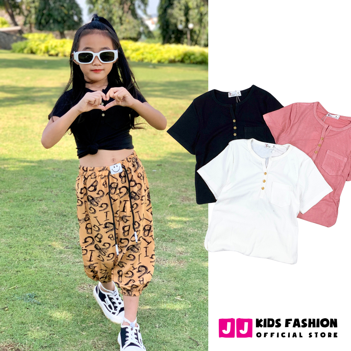 Áo thun cho bé gái, áo phông bé gái cao cấp ngắn tay mùa hè  thun Cotton  | FREESHIP MAX - JJ Kids Fashion