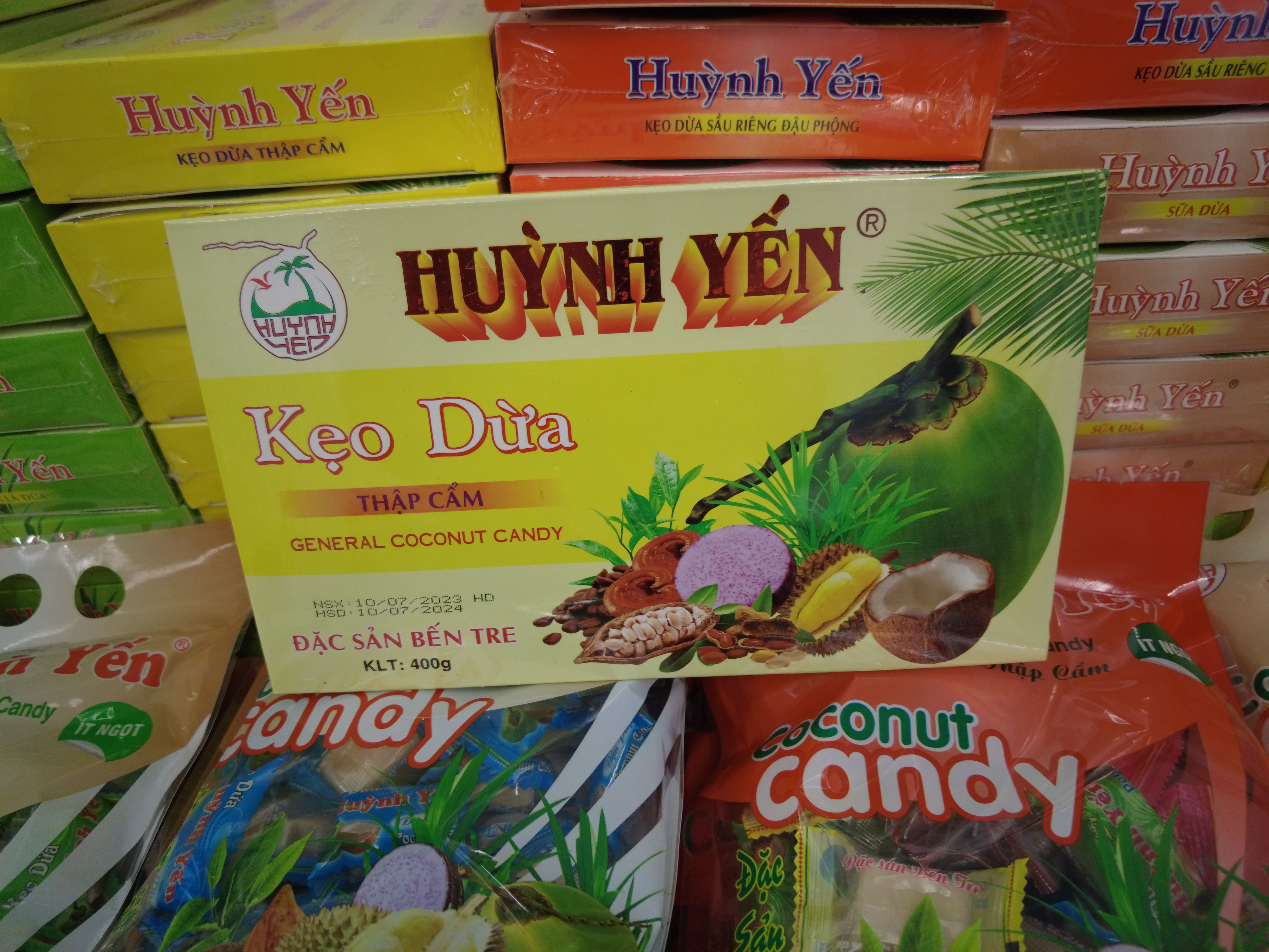 Kẹo dừa Bến Tre Huỳnh Yến chính hãng - Vị thập cẩm