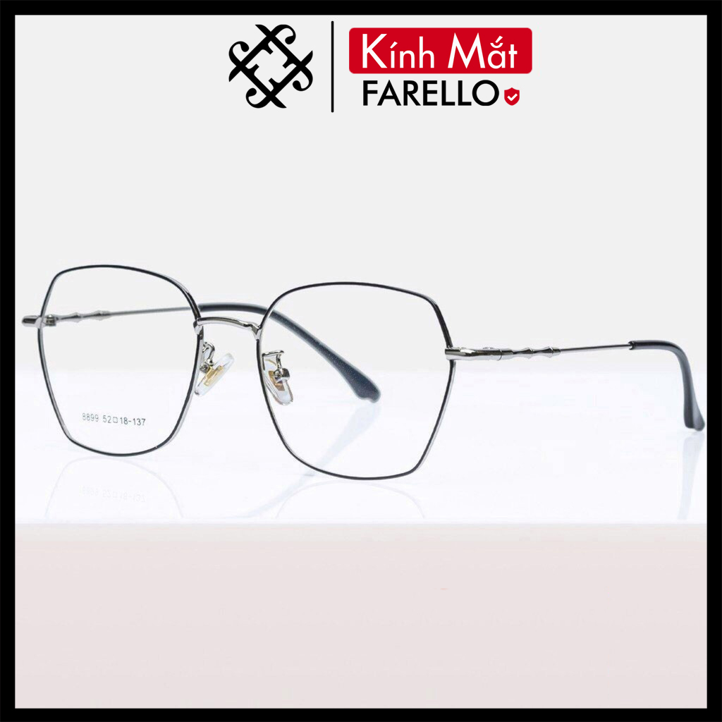 Gọng kính cận FARELLO chất liệu kim loại phụ kiện thời trang nam nữ 8899 nhiều màu