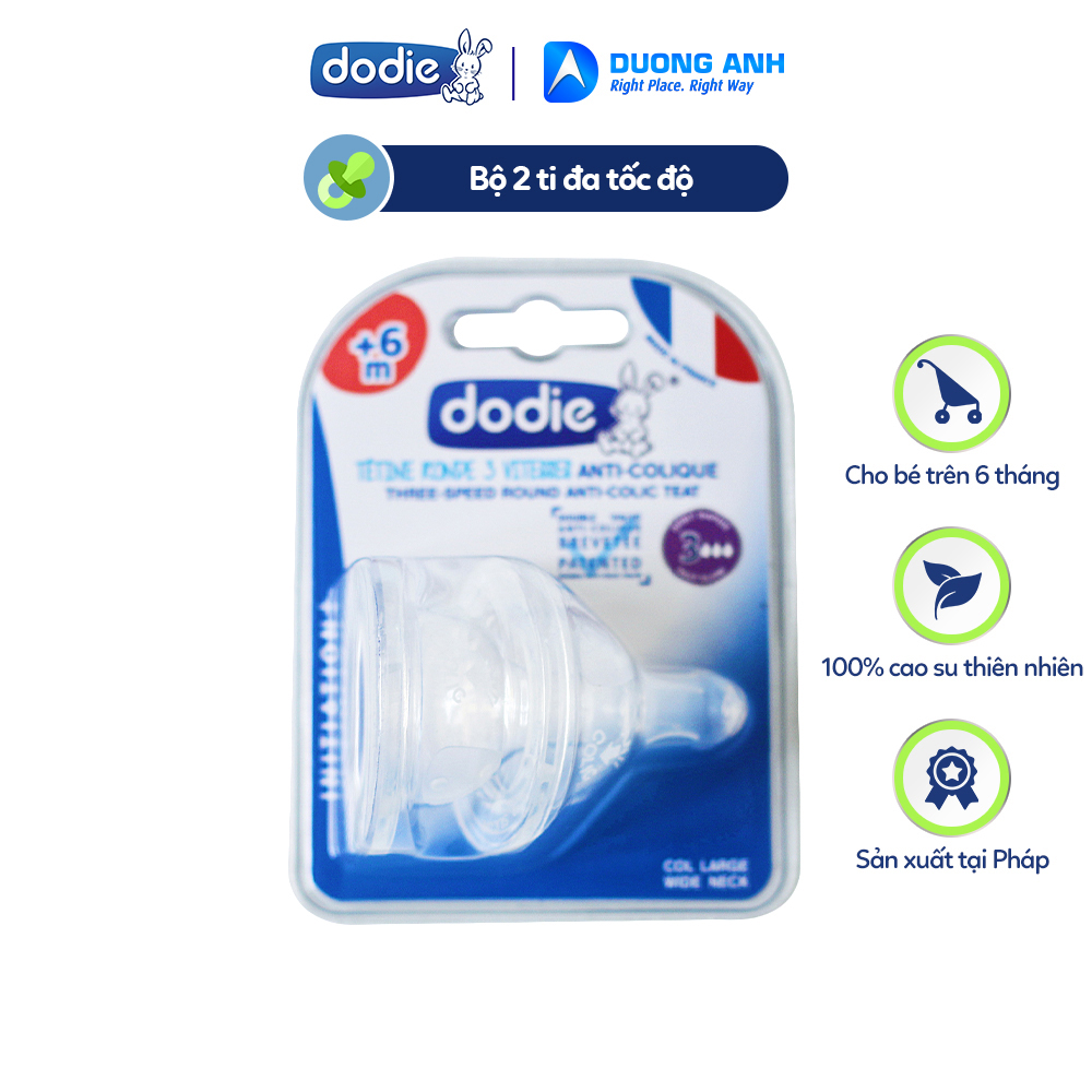 Bộ núm ti đa tốc độ Dodie cho bé trên 6 tháng