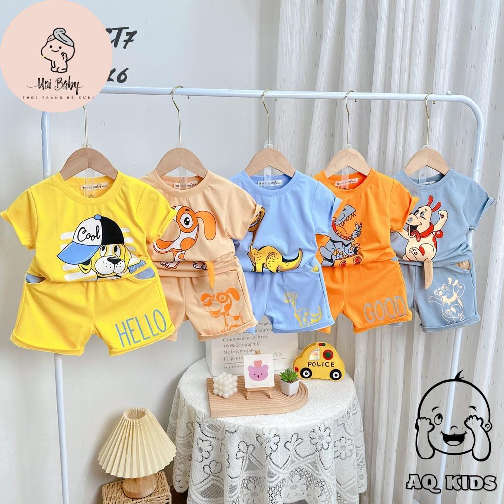 [HOT DEAL] Đồ Bộ Cotton Bé Trai Minly Baby Hàng Chính Hãng Có Túi Quần Uni Baby BCCT7