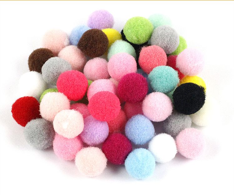 Cục bông nhỏ viên pompom nhỏ 10mm nhiều màu sắc phụ kiện trang trí may mặc