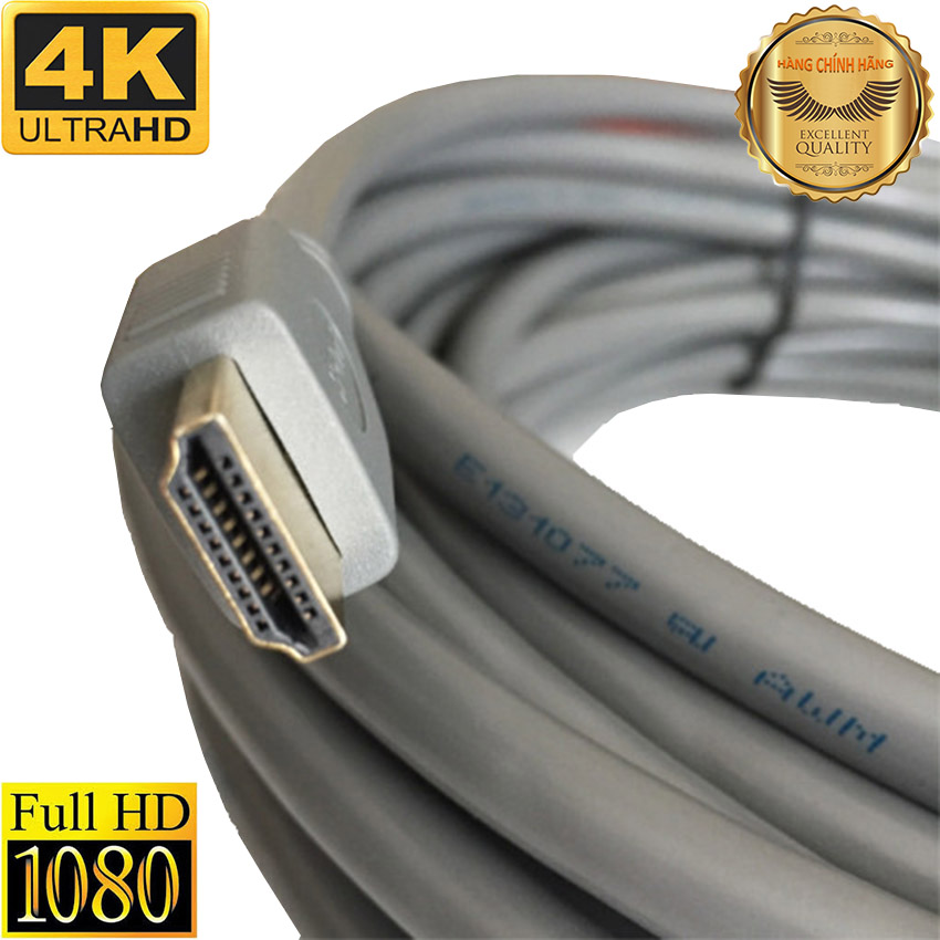 Cáp hdmi chuẩn 2.0 hỗ trợ 4k dài 10m hiệu romywell thái lan - điện dân dụng.