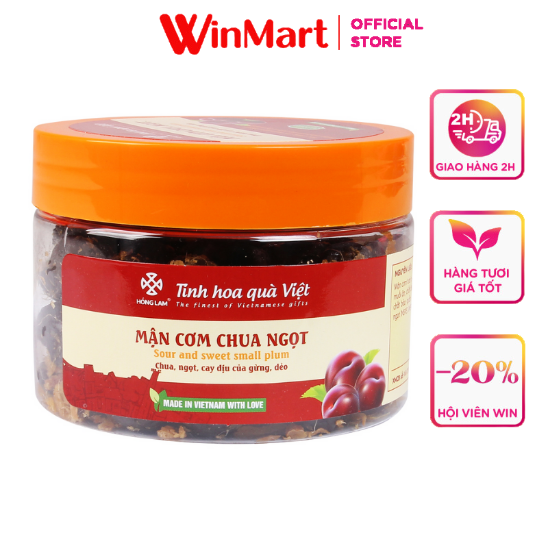 - ô mai mận cơm chua ngọt hồng lam hộp 200g