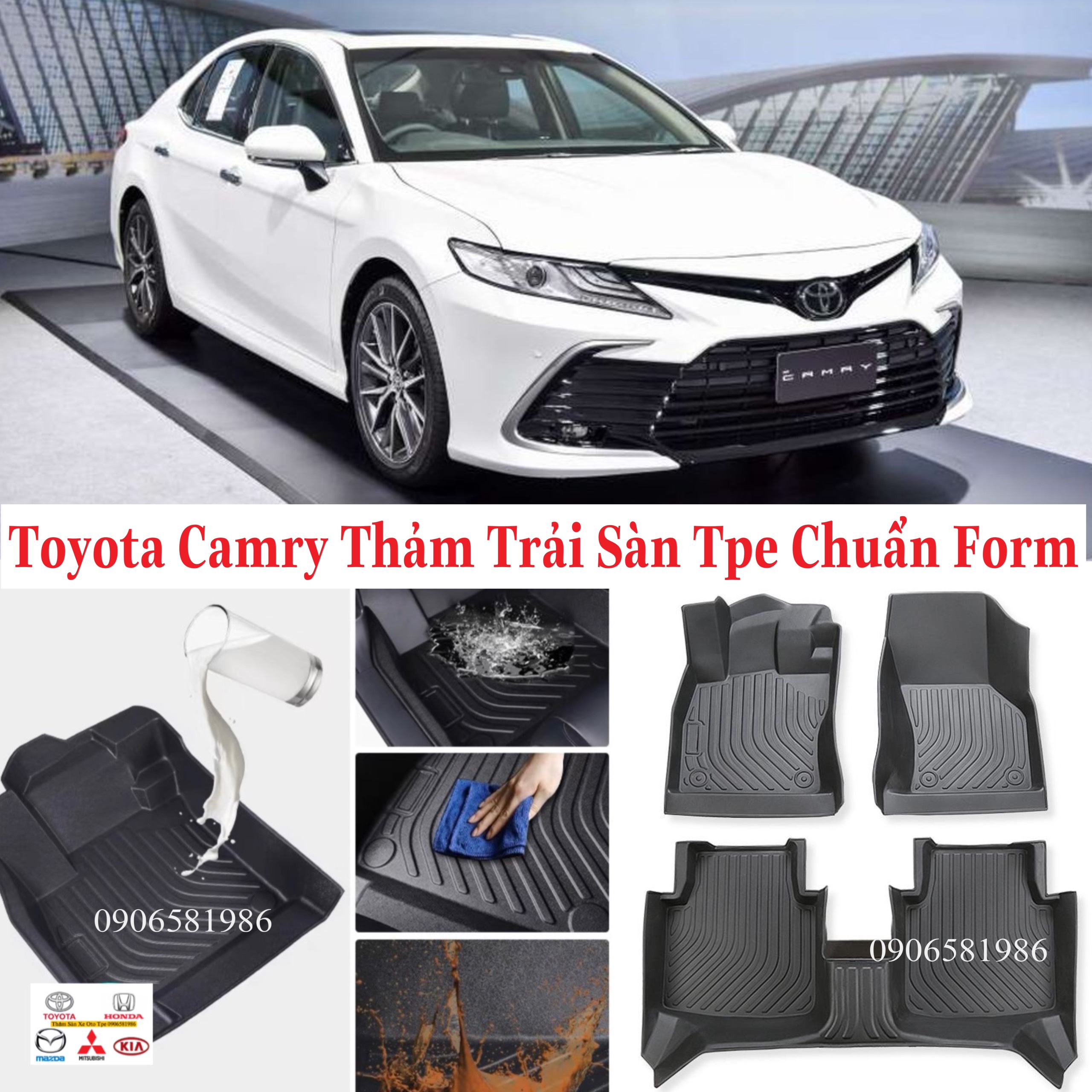 Camry toyota thảm xe oto nhựa tpe, thảm trải sàn