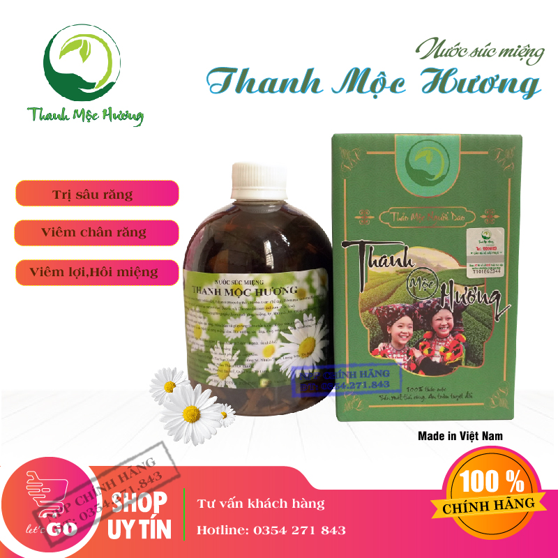 Nước súc miệng thanh mộc hương|sạch răng miệng|hết sâu răng|viêm lợi.