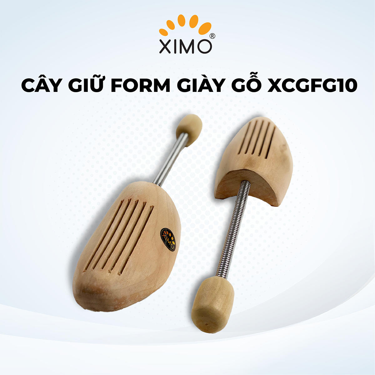 Cây giữ form giày bằng gỗ shoe tree nguyên bản bền bỉ cho nam nữ XIMO Hemu CGFG10
