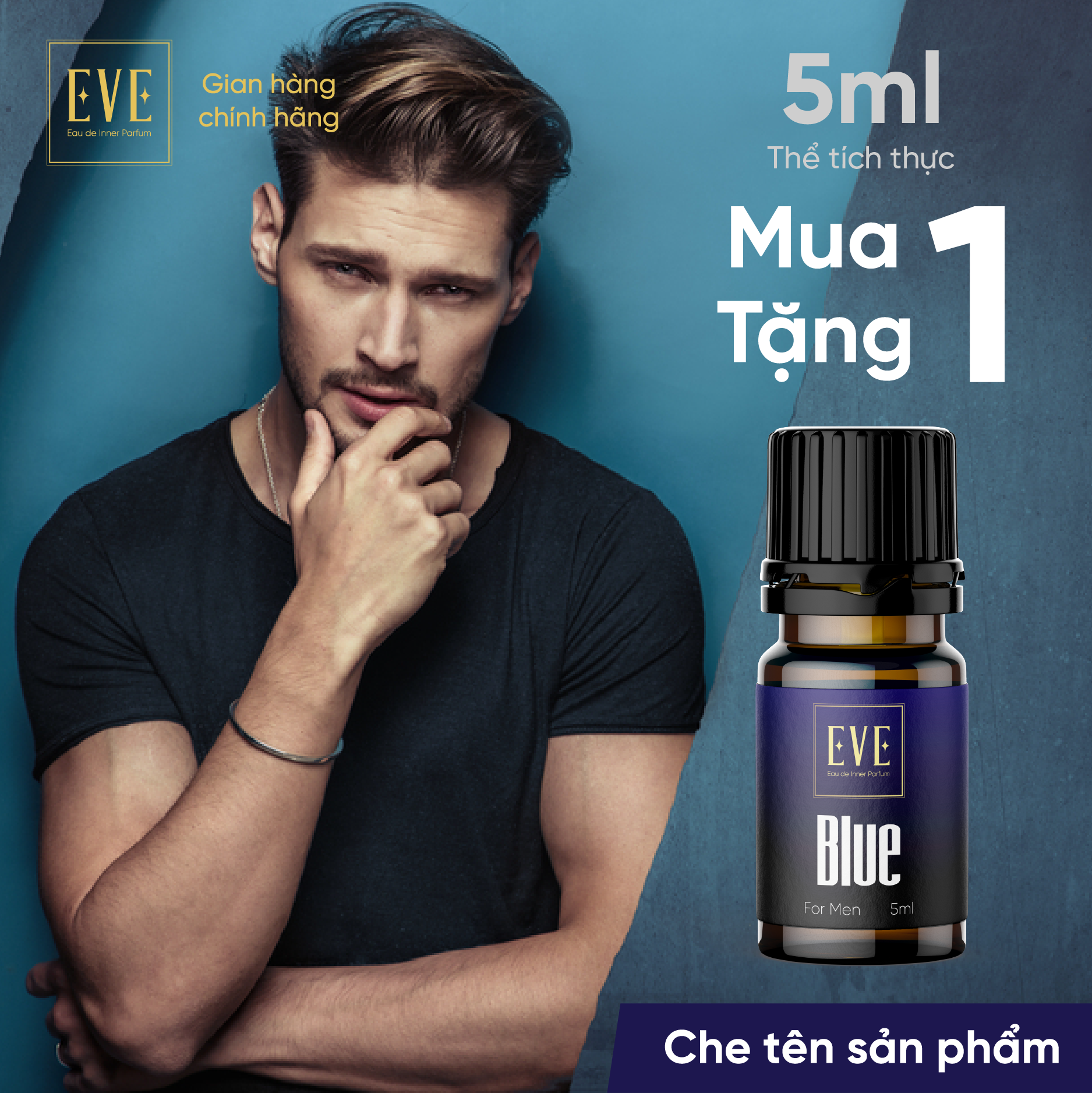 Nước hoa vùng kín nam 5ml BLUE - Nuoc hoa vung kin nam EVE - Eau de Parfum nước hoa nam chính hãng