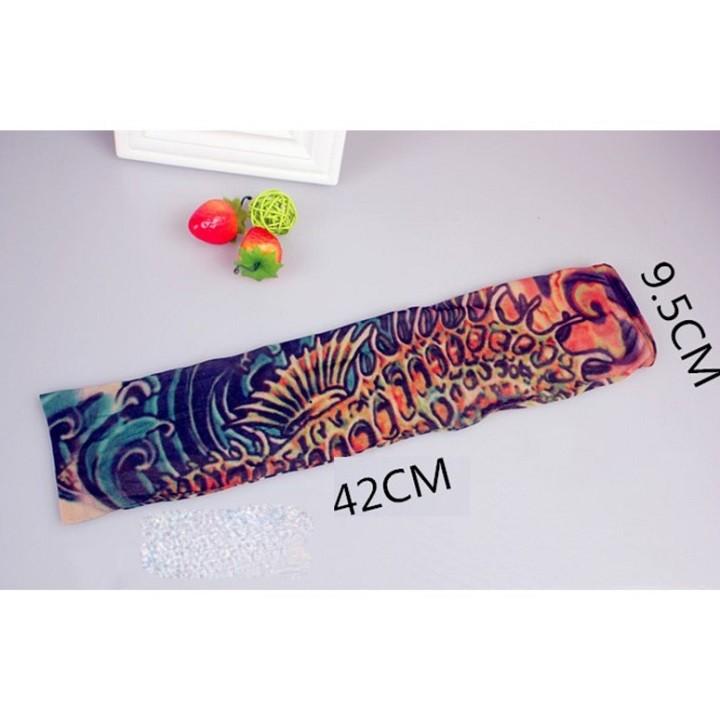Găng tay 3d cá tính - găng tay giả xăm - găng tay xăm giả - hình xăm giả - h2vrg001