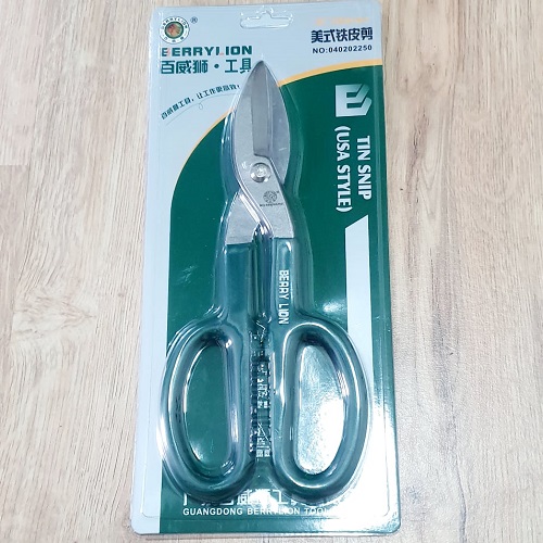 [HCM]Kéo Cắt Tôn Berrylion 10'250mm Cán Dài Bọc Nhựa Xanh Lá Thẫm
