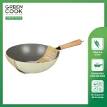 Chảo Thép Sâu Chống Dính 28 cm Green cook GCW257-28IH - Hàng Chính Hãng Green Cook