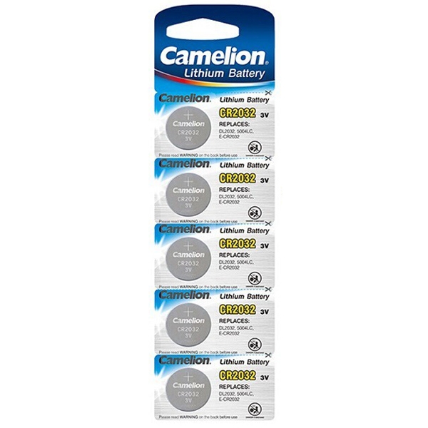 Bộ 5 pin cúc camelion 3v cr2032