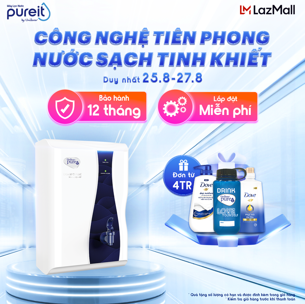 [ QUÀ TẶNG 25.8 - 27.8 | MIỄN PHÍ LẮP ĐẶT | BẢO HÀNH 12 THÁNG ] Máy lọc nước Treo tường/Để bàn Pureit Casa G2 Công nghệ Thẩm Thấu Ngược RO gồm 6 bước lọc sạch vi khuẩn có công nghệ đèn LED cảnh báo thay lõi - Dung tích 6L