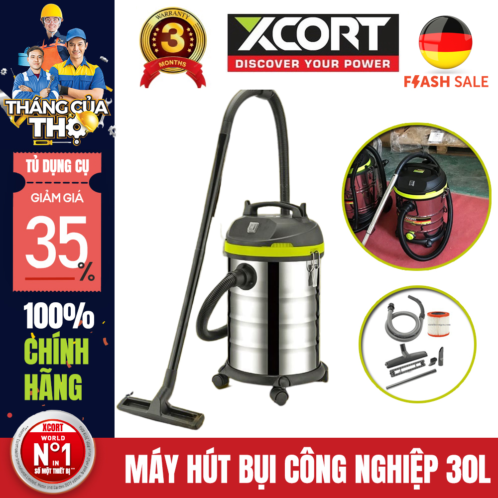 Máy hút bụi công nghiệp xcort 30l-máy hút bụi ô tô 2000w xcort