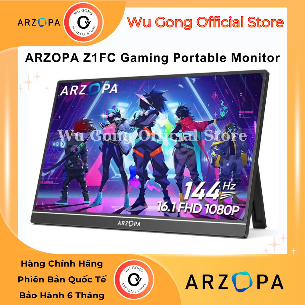 ARZOPA 144 Hz - Màn Hình Di Động Arzopa 16.1 Inch Tấm Nền IPS Full HD 144Hz. Arzopa Z1FC Portable Mo