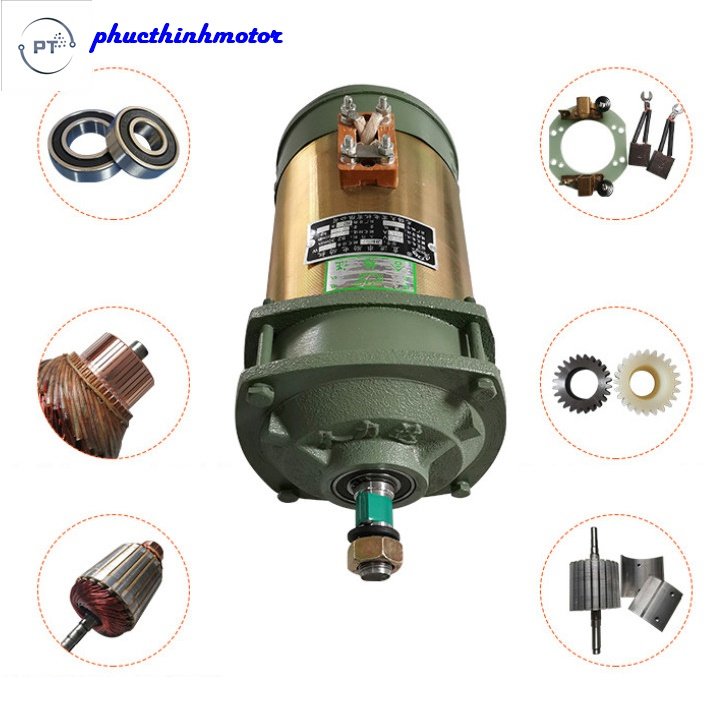 Động cơ motor 48V-60V 1000W chổi than