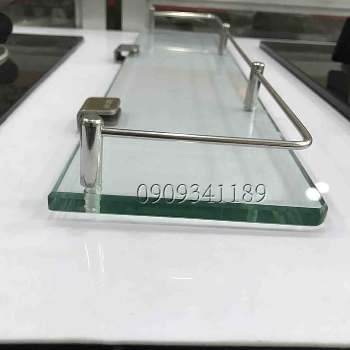 Kệ gương phòng tắm Inox 304 500 x 120 x 10mm cao cấp ( Kính cường lực PE35 ) HABALI. Sản phẩm sử dụng cực tốt có độ bền cao yên tâm cho người sử dụng