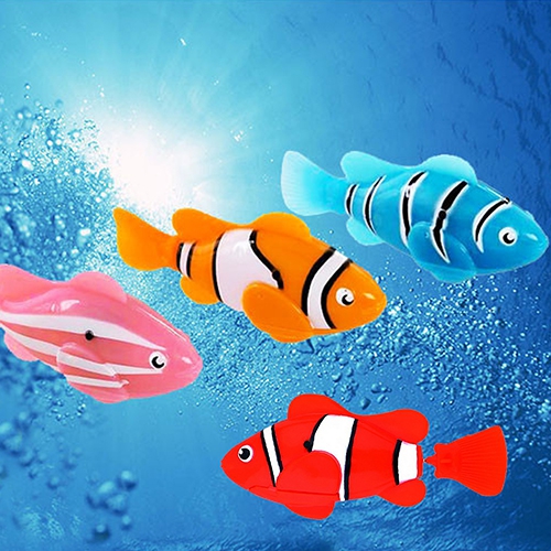 ASTELLA Đồ Chơi Thú Cưng Điện Tử Dễ Thương, Cá Xe Tăng Robot Bơi Cá Hề, Trẻ Em Tắm Quà Tặng
