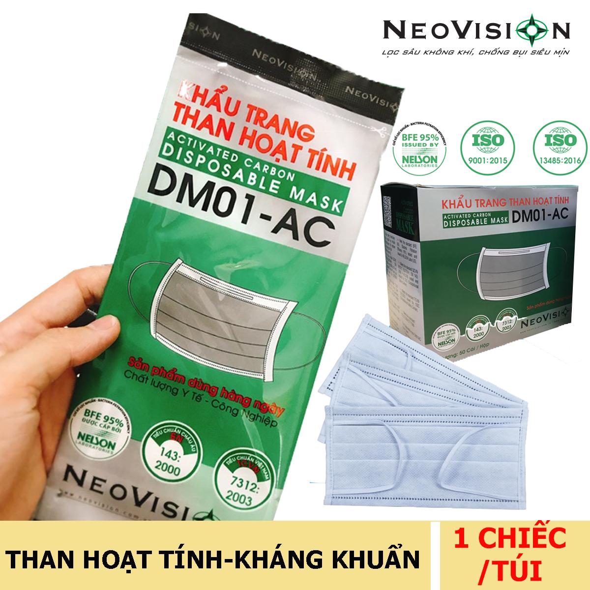 Khẩu trang y tế than hoạt tính neomask neovision dm01-ac
