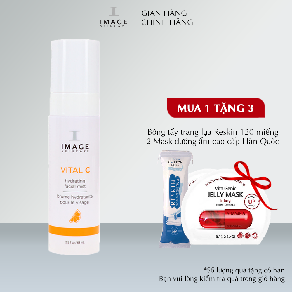 Xịt khoáng dưỡng ẩm, tăng sức đề kháng cho da Image Vital C Hydrating Facial Mist 68ml