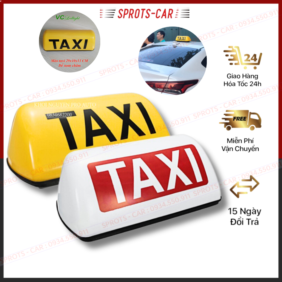 Mào taxi đế nam châm bản to 35 Cm