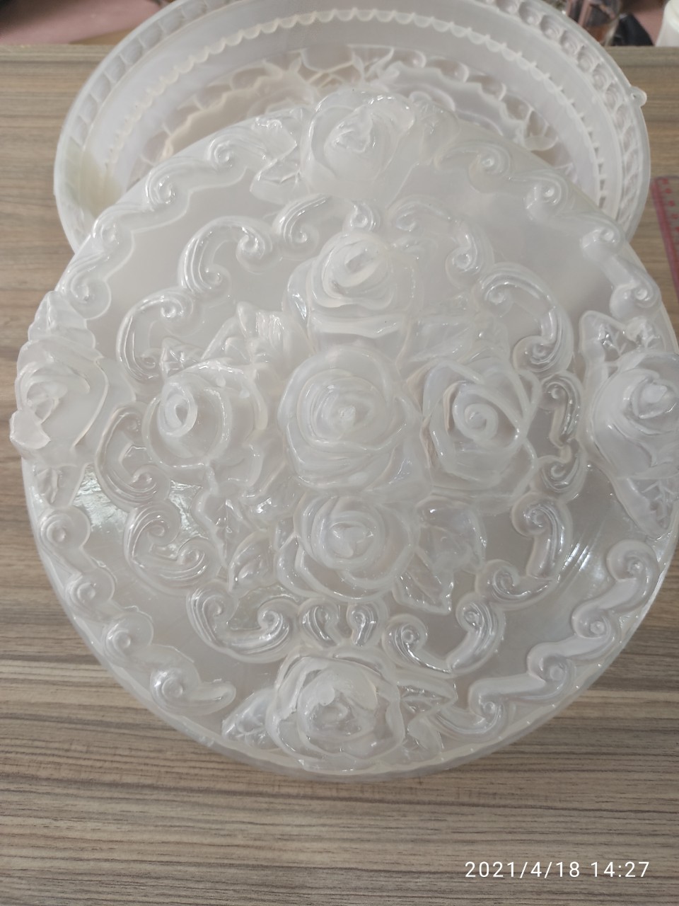 Khuôn nhựa Rau Câu  9 Bông  Hoa Hồng 28 cm x 7 cm Loại Lớn Nhất