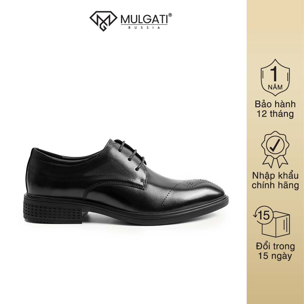 Giày tây nam mulgati brogues derby buộc dây vân lỗ - nw622120