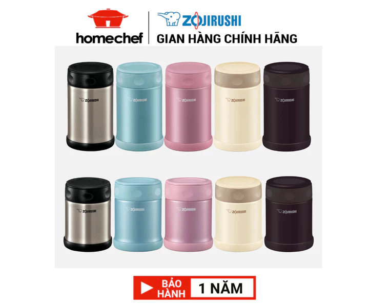 Hộp đựng thức ăn/hộp ủ giữ nhiệt zojirushi 500/750ml, giữ nóng lạnh đến 6 giờ, bảo hành 1 năm - sw-eae50/sw-fce75