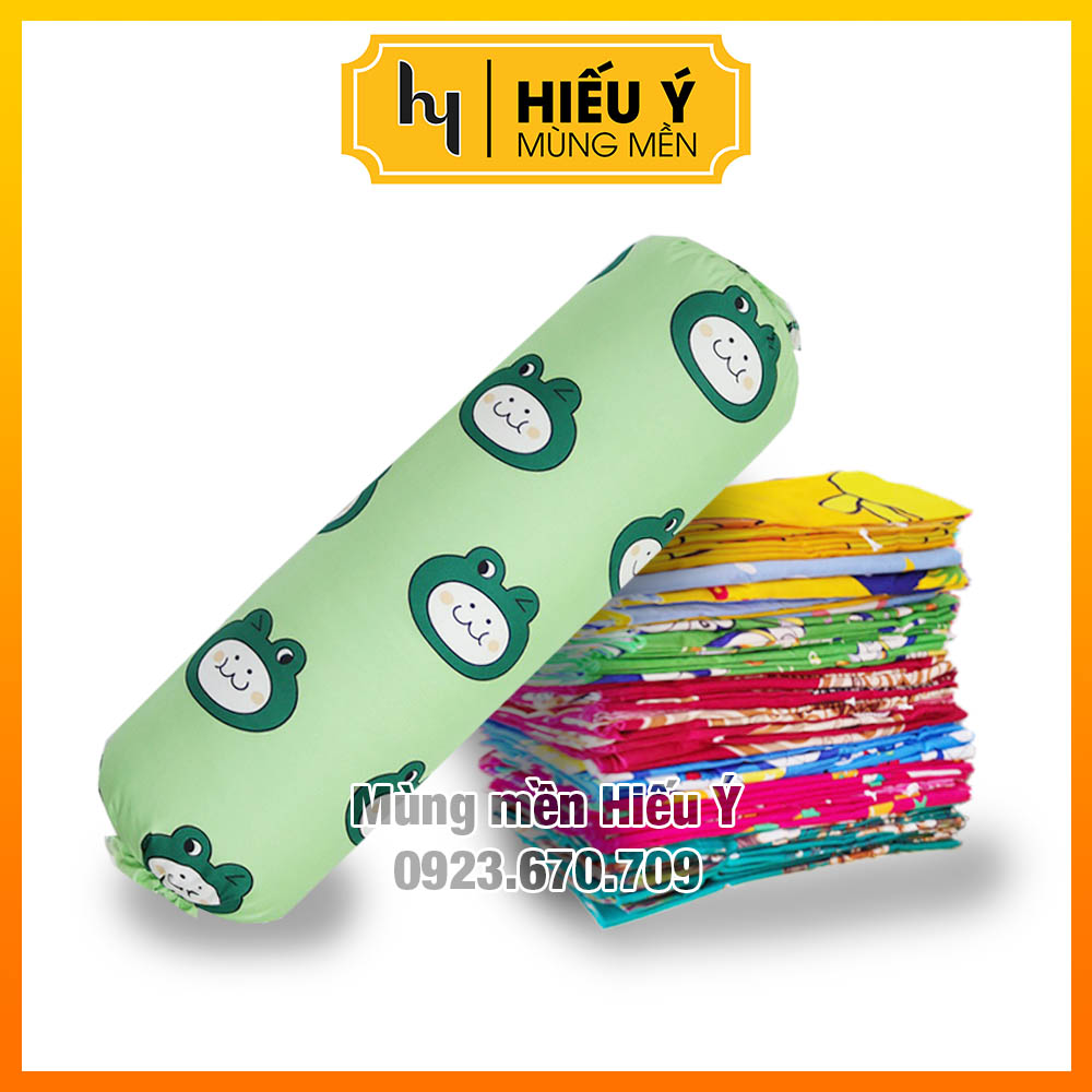 Vỏ gối ôm trẻ em, vỏ ôm em bé 80cm dễ thương | Mùng mền Hiếu Ý