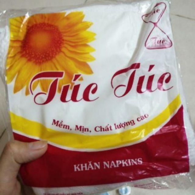 Combo 5 bịch khăn giấy vuông túc túc giá rẻ, khăn giấy napkins