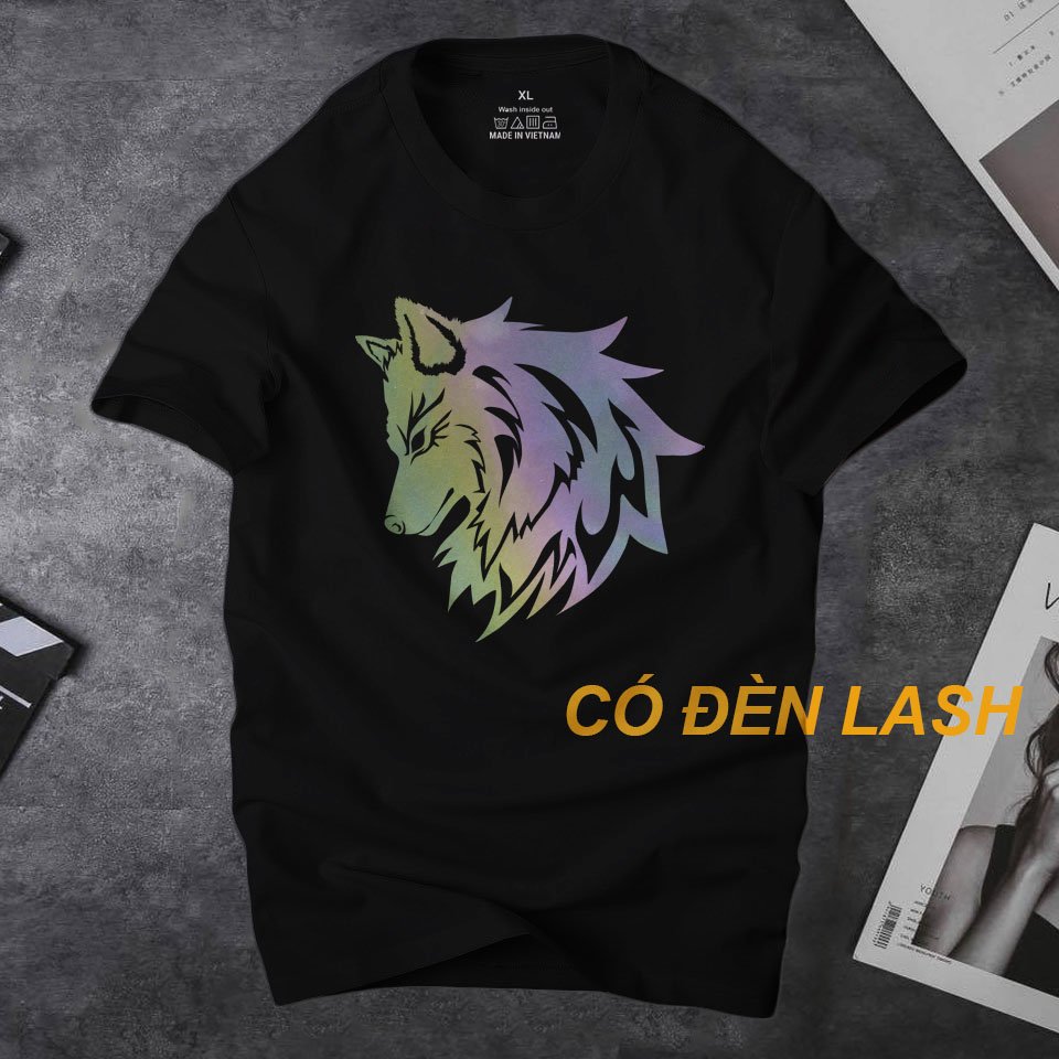 [Ur sport] Áo thun nam the Wolf phản quang 7 màu , áo thun nam big size thời trang cho người mập |chất vải cotton 65|35 co giãn 4 chiều thoáng mát khô nhanh thấm hút mồ hôi