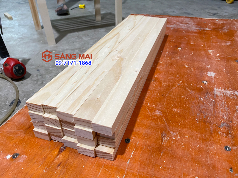 [MS93] Combo 10 thanh gỗ thông 2cm x 3cm x dài 50cm + láng mịn 4 mặt