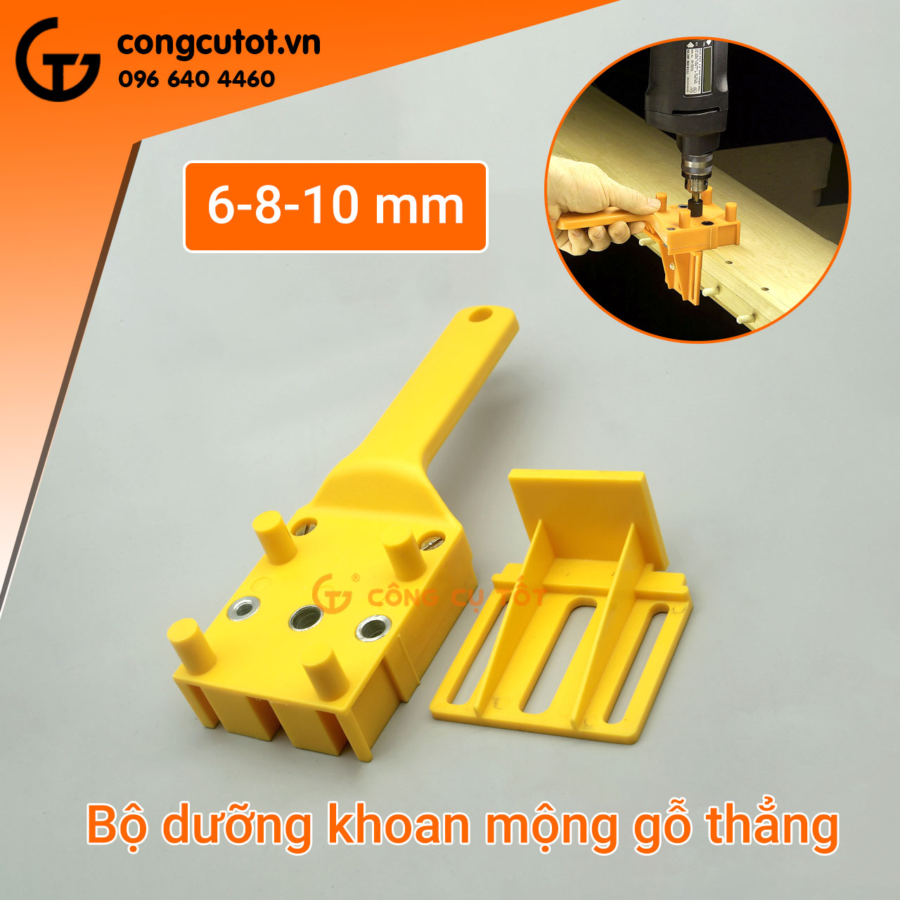 Bộ cữ khoan chốt gỗ - bộ cữ khoan thẳng 6-8-10mm